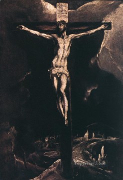 Cristo en la Cruz 1585 religioso El Greco Pinturas al óleo